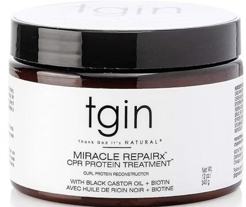 مرطب معالج بالبروتين من ميراكل ريبيركس سي بي آر مع زيت الخروع الأسود للشعر الطبيعي - الشعر الجاف - الشعر المجعد - 340 غرام